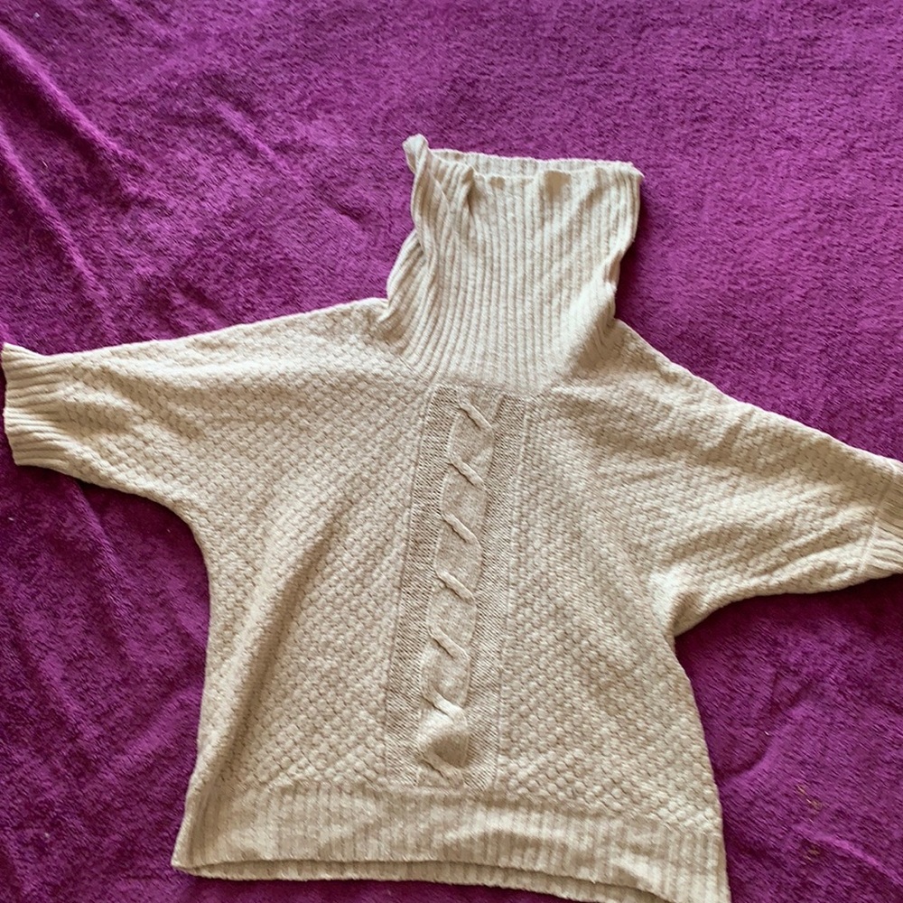 Notations bat wing turtleneck sweater